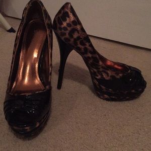Bamboo leopard high heals